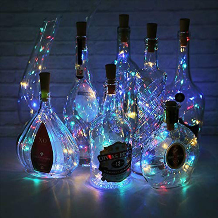 Świeczki LED do Butelek Wina Korkowe Nocne Światło DIY Dekoracja - 5/10SZT