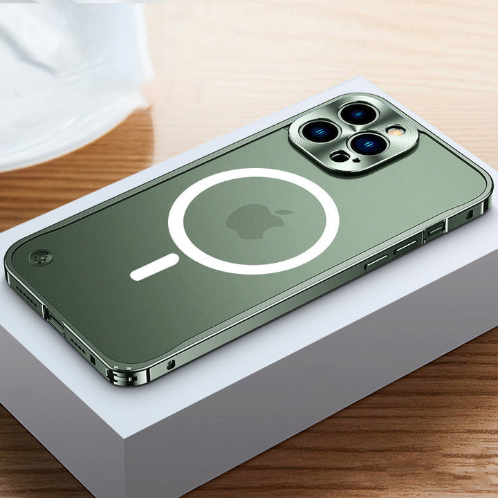 Magnetyczna etui na telefon iPhone z metalową ramą |