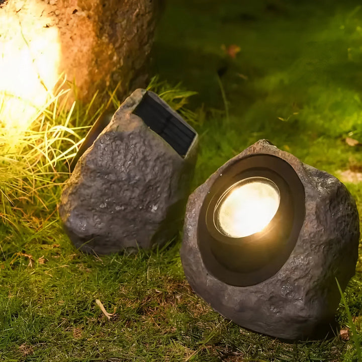 StoneGlow – Słoneczna Lampa Ogrodowa w Kształcie Kamienia