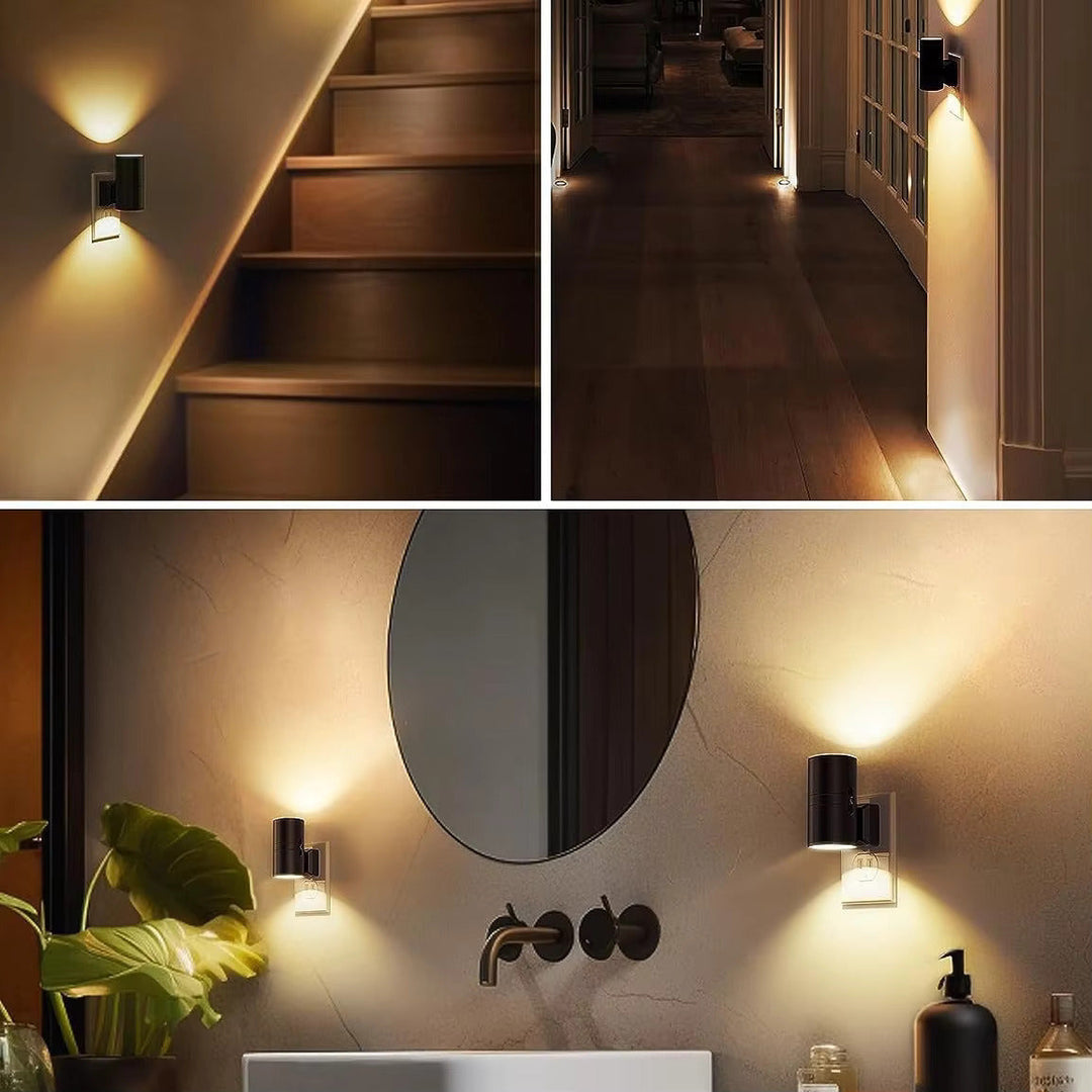 Luksusowa Nocna Lampa Ambient Plug-In – Ściemniana Lampa LED ze Czujnikiem (3000K Ciepłe Światło)
