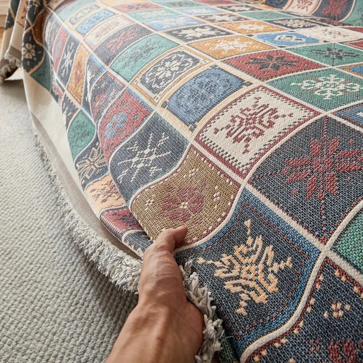 Pokrowiec na Sofę Geneva Boho Dzianinowy
