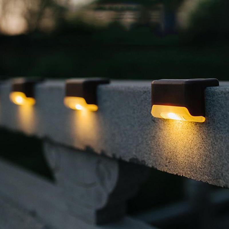 Wodoodporne Solarne Lampy Schodowe na Zewnątrz (4 sztuki)