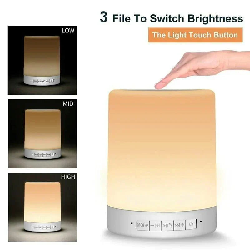 kolorowa lampka nocna LED Bluetooth z dotykowym panelem głośnikowym bezprzewodowym