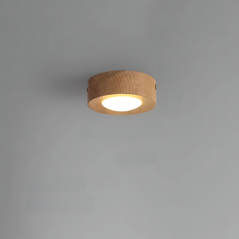 Lampa sufitowa z orzecha z reflektorem LED