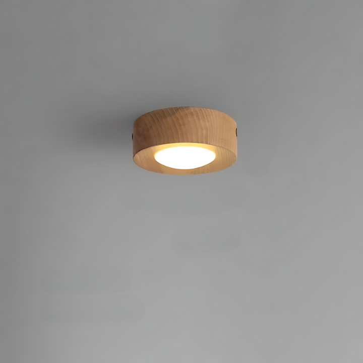 Lampa sufitowa z orzecha z reflektorem LED