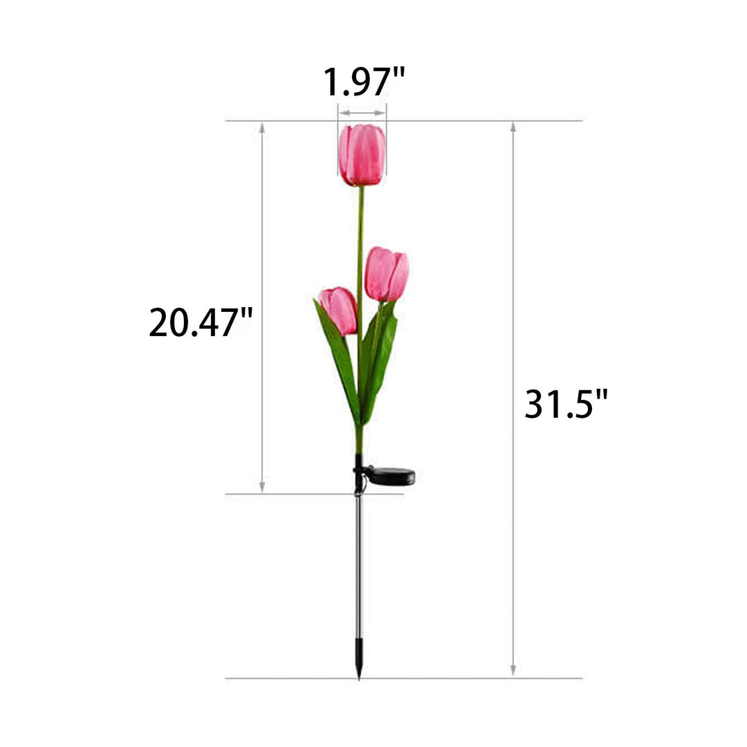Słoneczna Lampa Tulipanowa do Ogrodu LED Lampa Kwiatowa na Ziemi