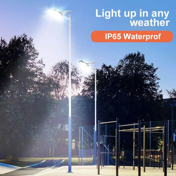 200W Zewnętrzna Lampa LED Solar z Pilotem, Czujnik Ruchu i Zmierzchu