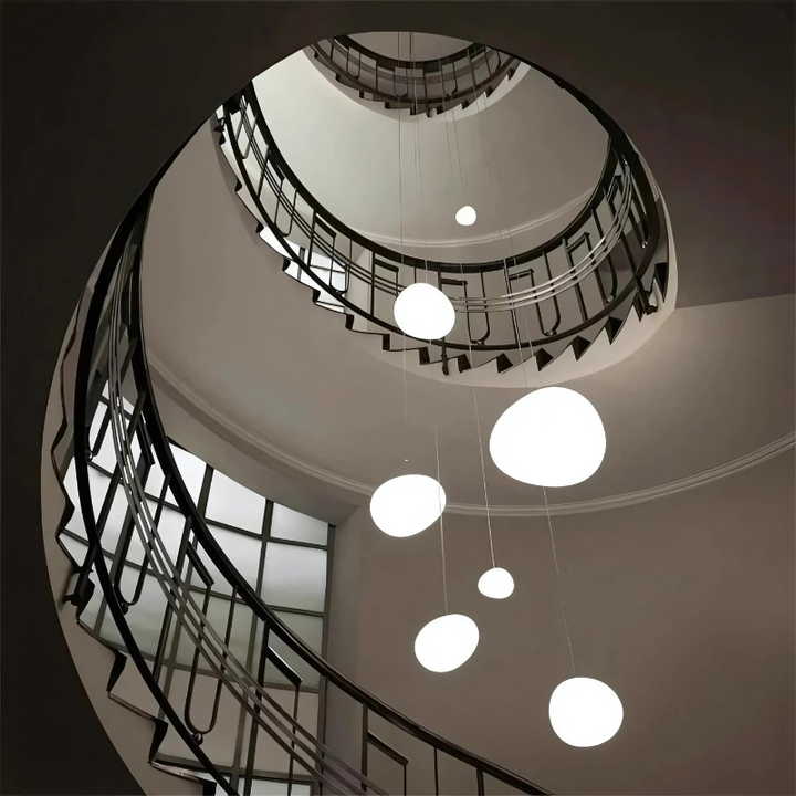 GloStone | Elegancka Lampa Wisząca z Szklanymi Kamieniami
