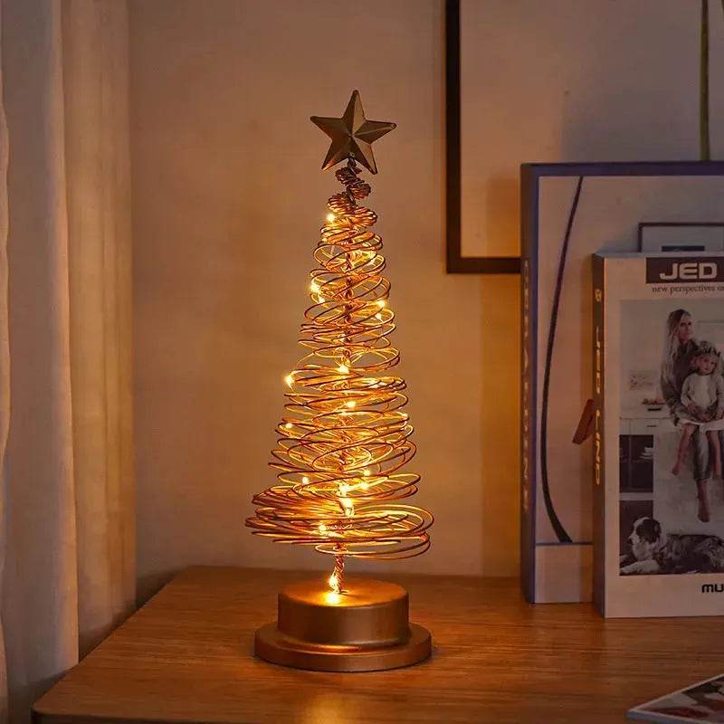 Świąteczna dekoracja choinki z spiralnym światłem LED - nocna lampka