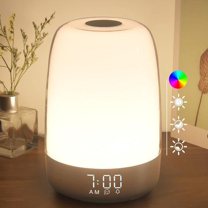 Lampka do budzenia LightStart – Symulacja wschodu słońca i ściemnialna lampka nocna |