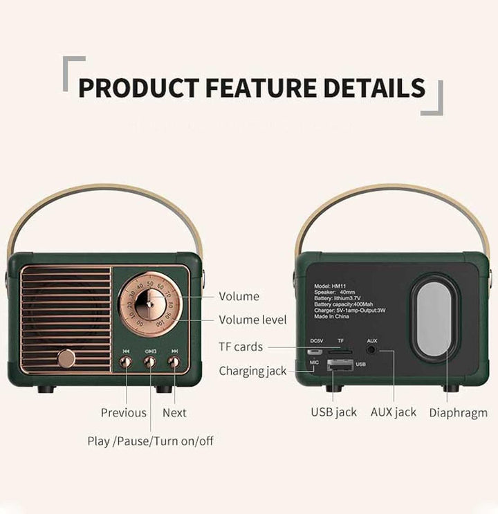 Retro Głośnik Bluetooth