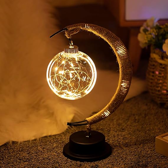 Lampa Księżycowa LED - Czarująca Nocna Lampa Księżyca do Sypialni, Pokoju Dziecięcego i Dekoracji Wnętrz
