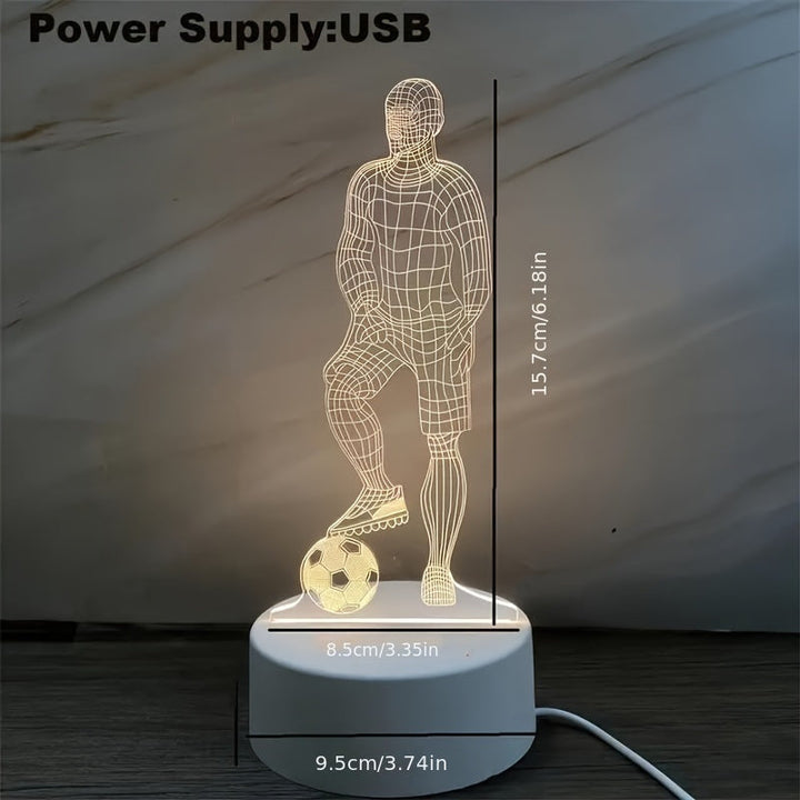 Lampa 3D z piłkarzem – Dla sportowej atmosfery