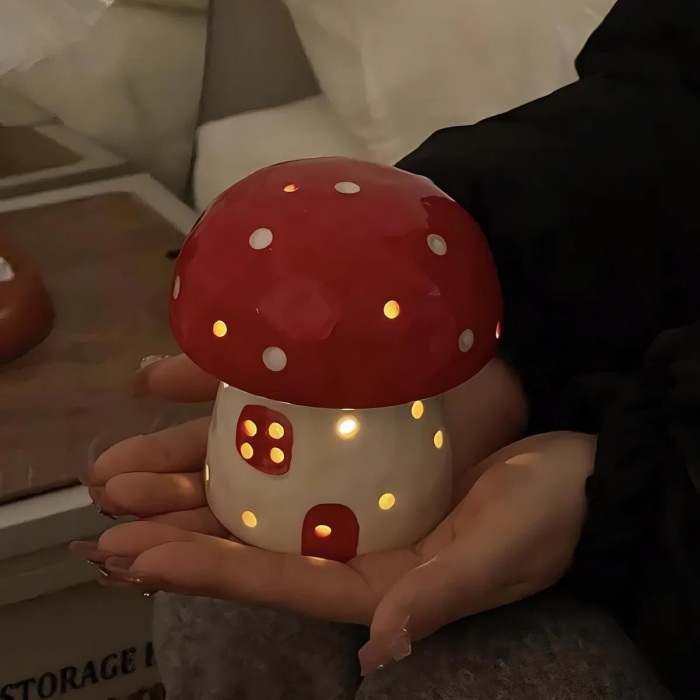 Estetyczna Lampa Nocna w Kształcie Grzyba