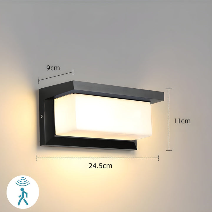 Lampka ścienna LED na zewnątrz z czujnikiem ruchu, wodoodporna