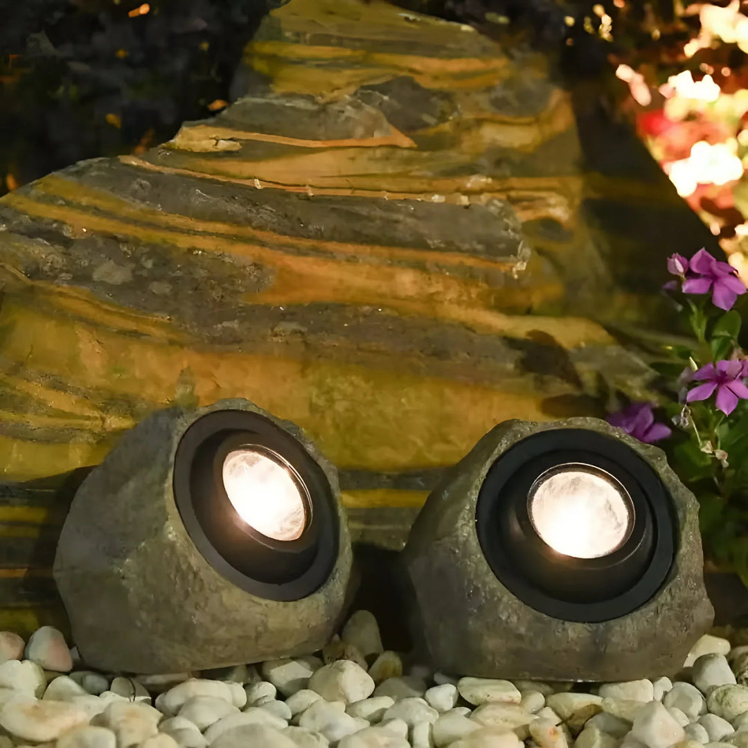 StoneGlow – Słoneczna Lampa Ogrodowa w Kształcie Kamienia