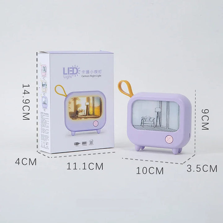 Mini TV Malowanie LED Nocna Lampa