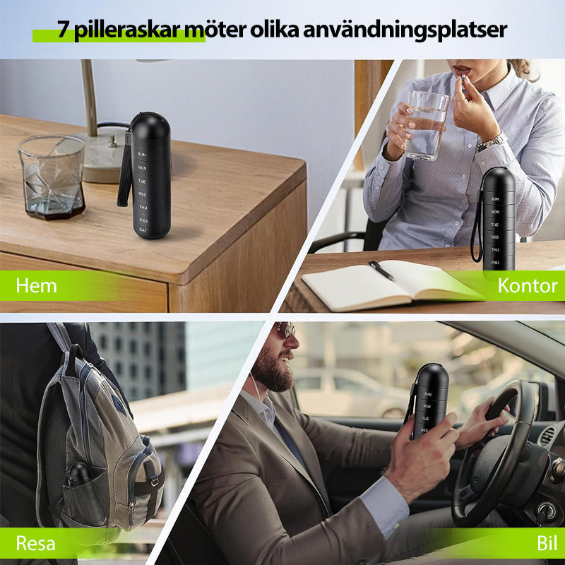 7-dniowy przenośny organizer na tabletki do podróży
