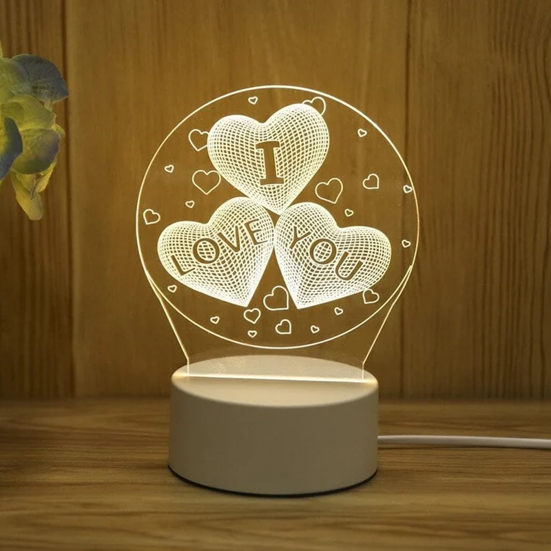 3D Nocna Lampa Usb