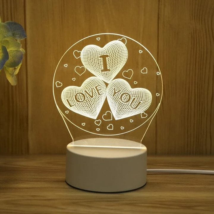 3D Nocna Lampa Usb