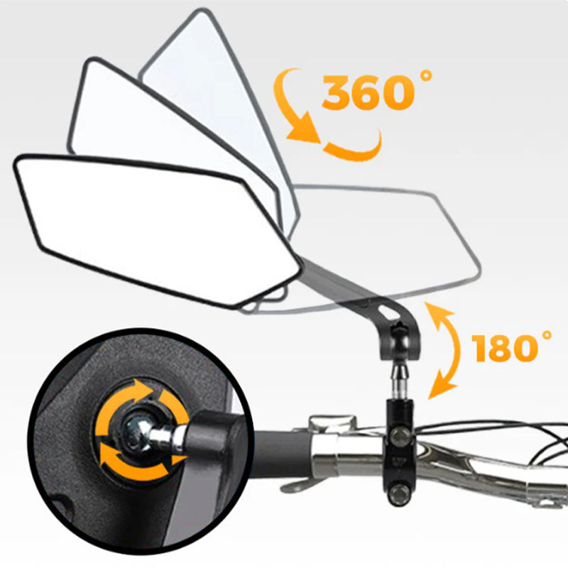 Lustro wsteczne do roweru, obracane o 360° i regulowane