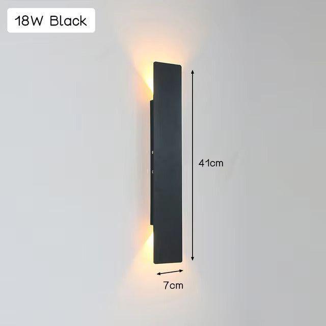 Lampa ścienna LED odporna na warunki atmosferyczne w nowoczesnym stylu, wykonana z aluminium do użytku na zewnątrz