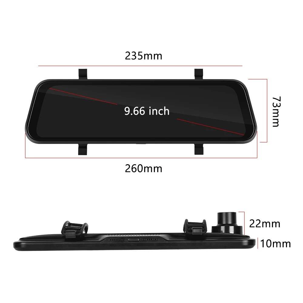 VisionMirror Pro – Lusterko samochodowe Ultra HD z kamerą i bezprzewodowym CarPlay oraz Android Auto