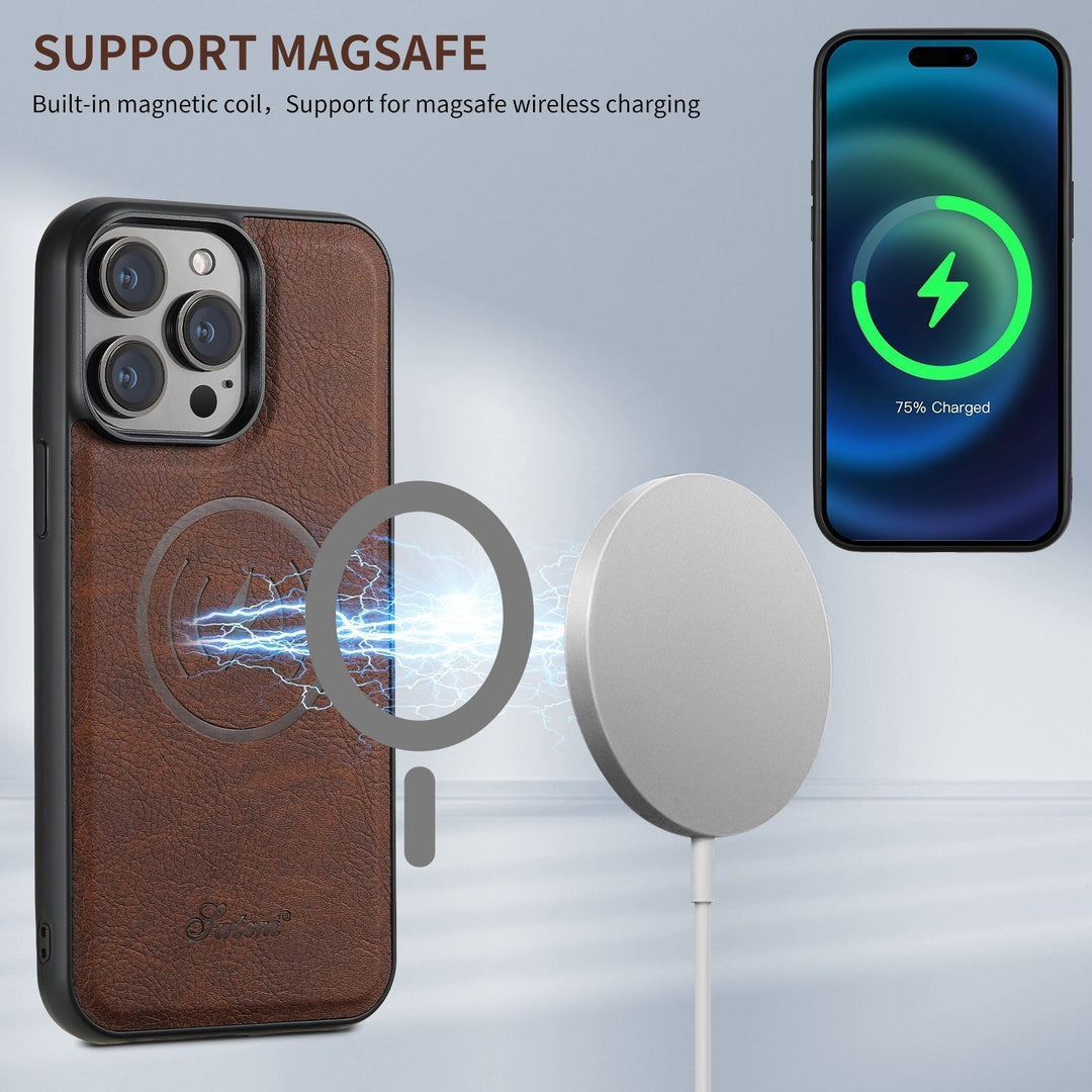 Etui LuxLeather - Eleganckie Etui Skórzane na Telefon z MagSafe