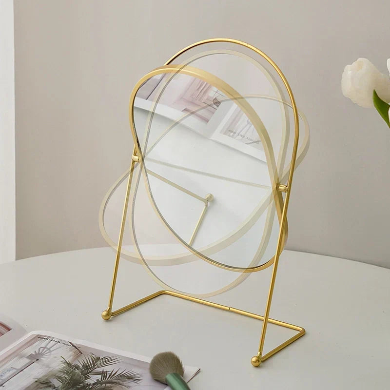 Duże Minimalistyczne Lustro do Makijażu na Biurko