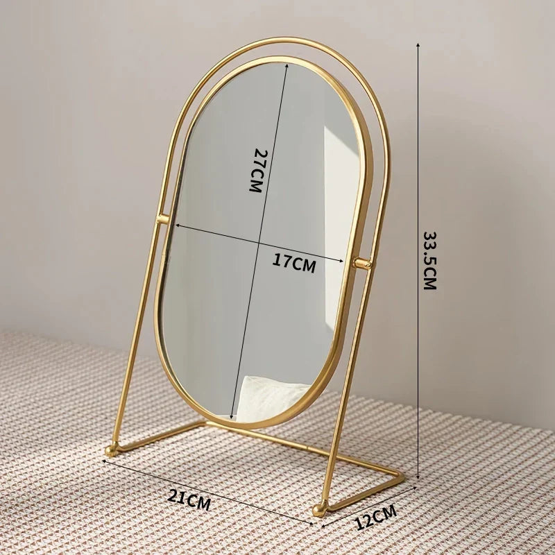 Duże Minimalistyczne Lustro do Makijażu na Biurko