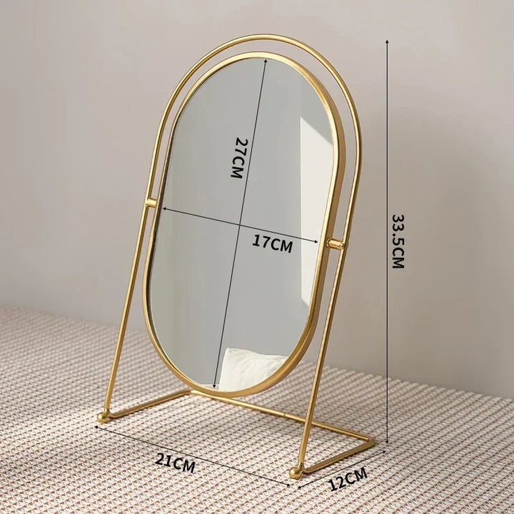 Duże Minimalistyczne Lustro do Makijażu na Biurko
