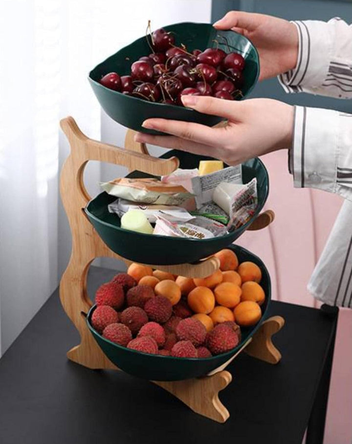 FruitTower - Elegancki Metalowy Stojak na Owoce