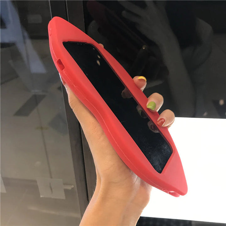 3D Duża Czerwona Warga Usta Całus Miękka Silikonowa Etui na iPhone&