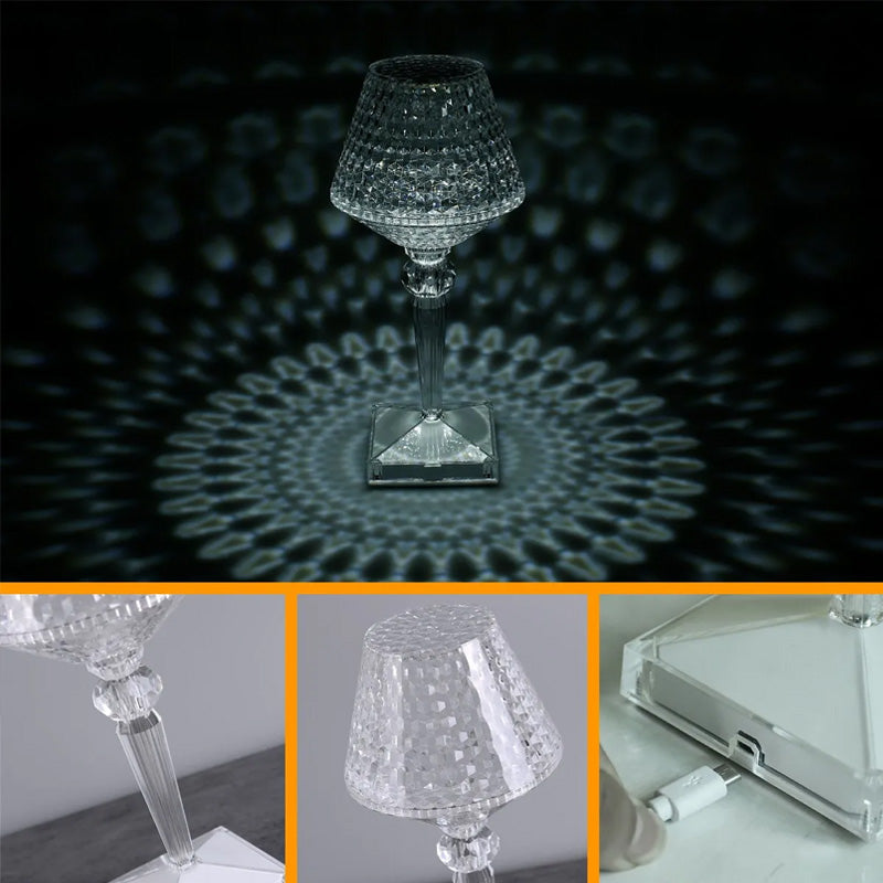 Kryształowa lampa stołowa