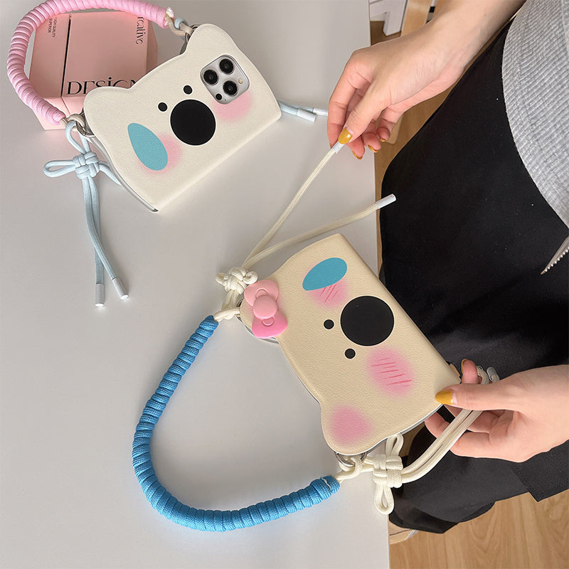 Etui na telefon Flip-Phone w stylu Insta z rysunkiem Westie