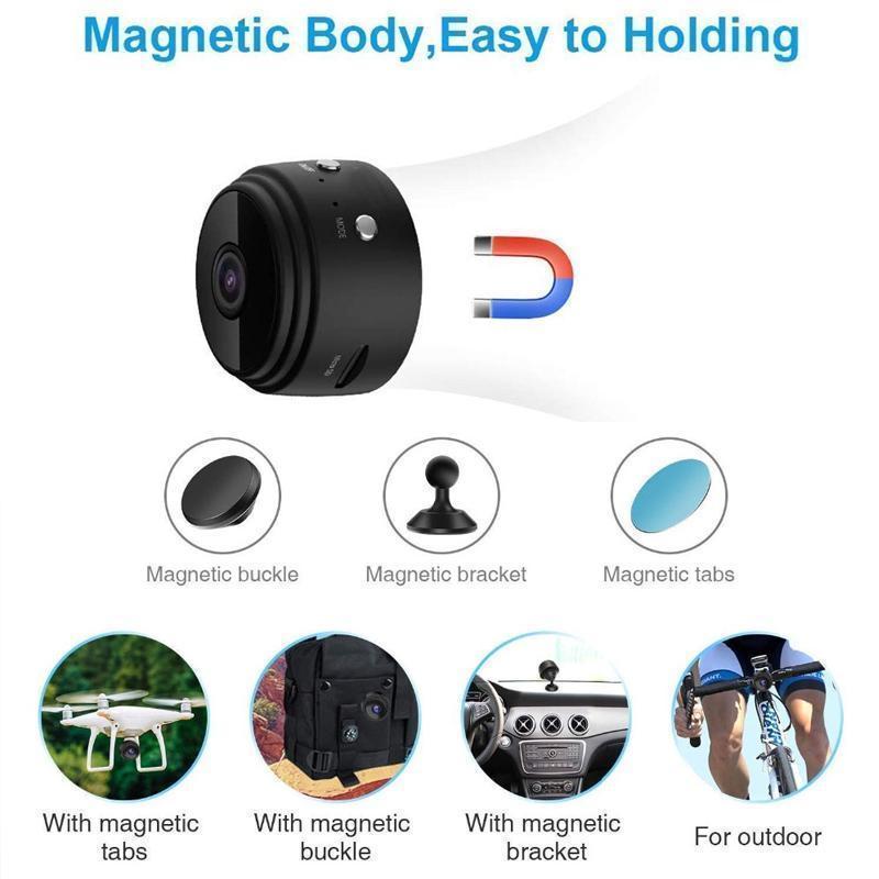 1080p Magnesowa Mini Kamera WiFi