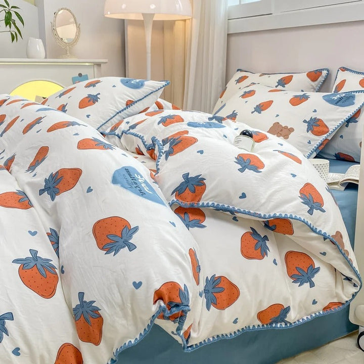 Zestaw pościeli Blossom &amp; Berry Dream 4szt. Pokrowiec na kołdrę w kwiaty
