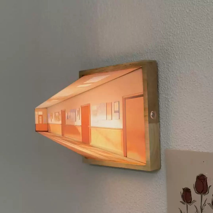 Lampa Ścienna z Iluzją Optyczną 3D Bez Okularów i Nocna Lampa