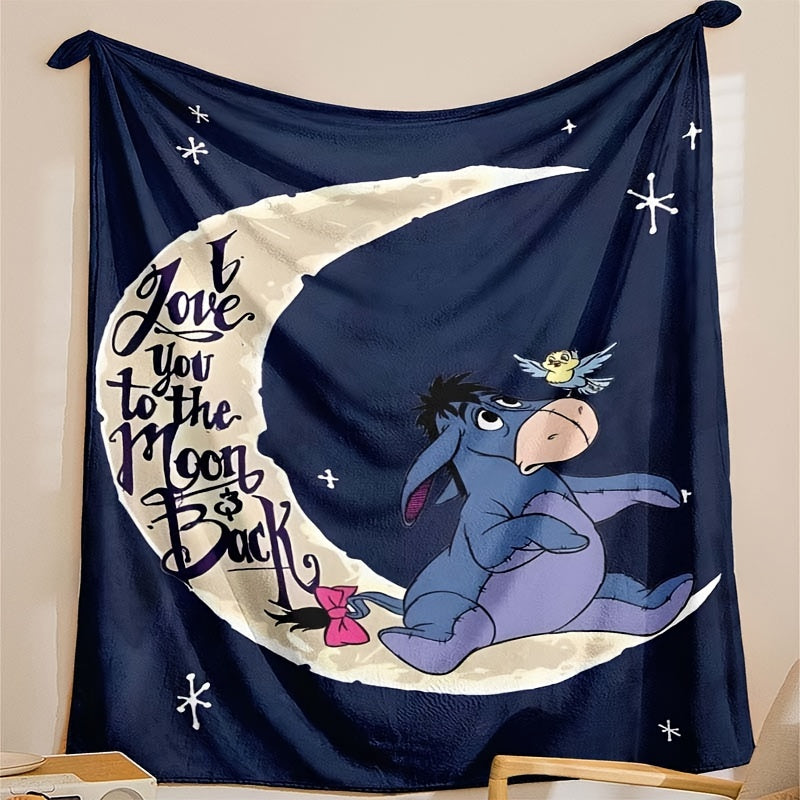 Miękka kocyk z wzorem Eeyore - Dostępny w różnych rozmiarach na wszystkie sezony