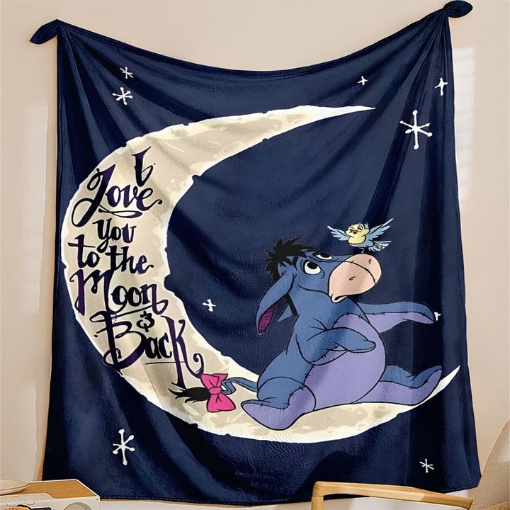 Miękka kocyk z wzorem Eeyore - Dostępny w różnych rozmiarach na wszystkie sezony