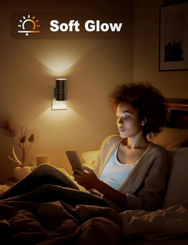 Nocna lampka - Ściemniająca żarówka LED - Regulowana jasność - Idealna do sypialni i korytarzy
