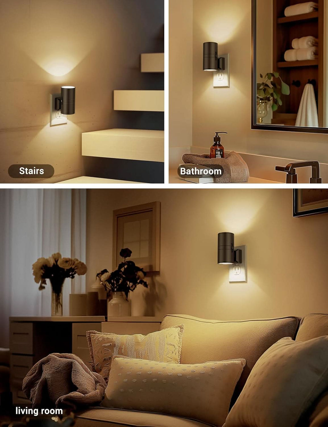 NIGHTSENSE – LED lampka nocna z czujnikiem zmierzchu, bez oślepiania i energooszczędna