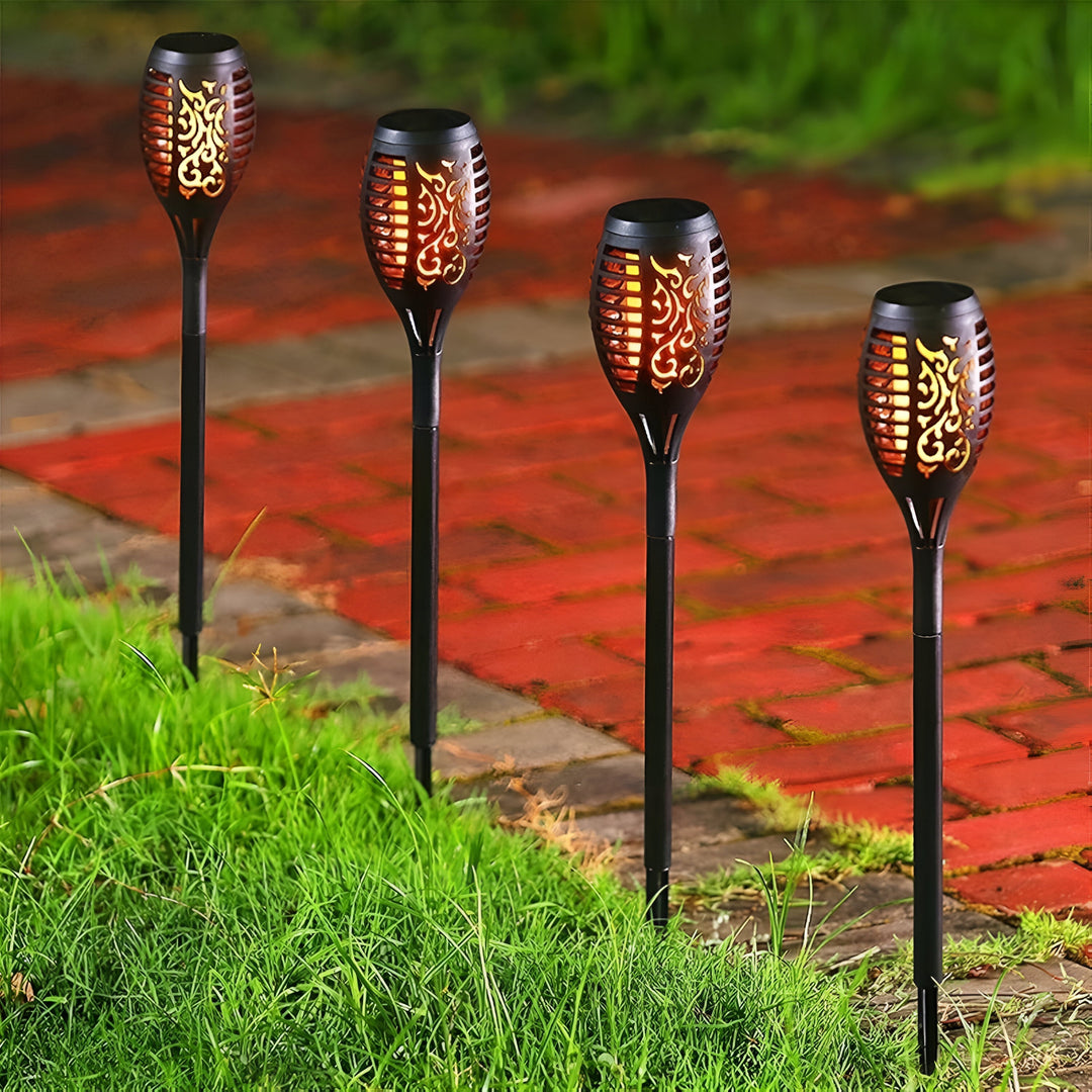 SolarFlame – Zewnętrzna Lampa Ogrodowa z Efektem Płomienia