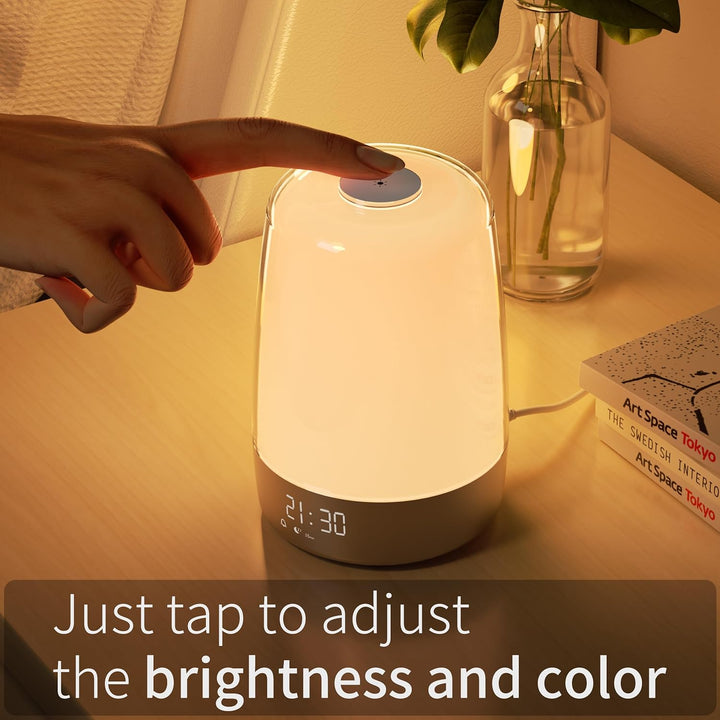 Lampka do budzenia LightStart – Symulacja wschodu słońca i ściemnialna lampka nocna |