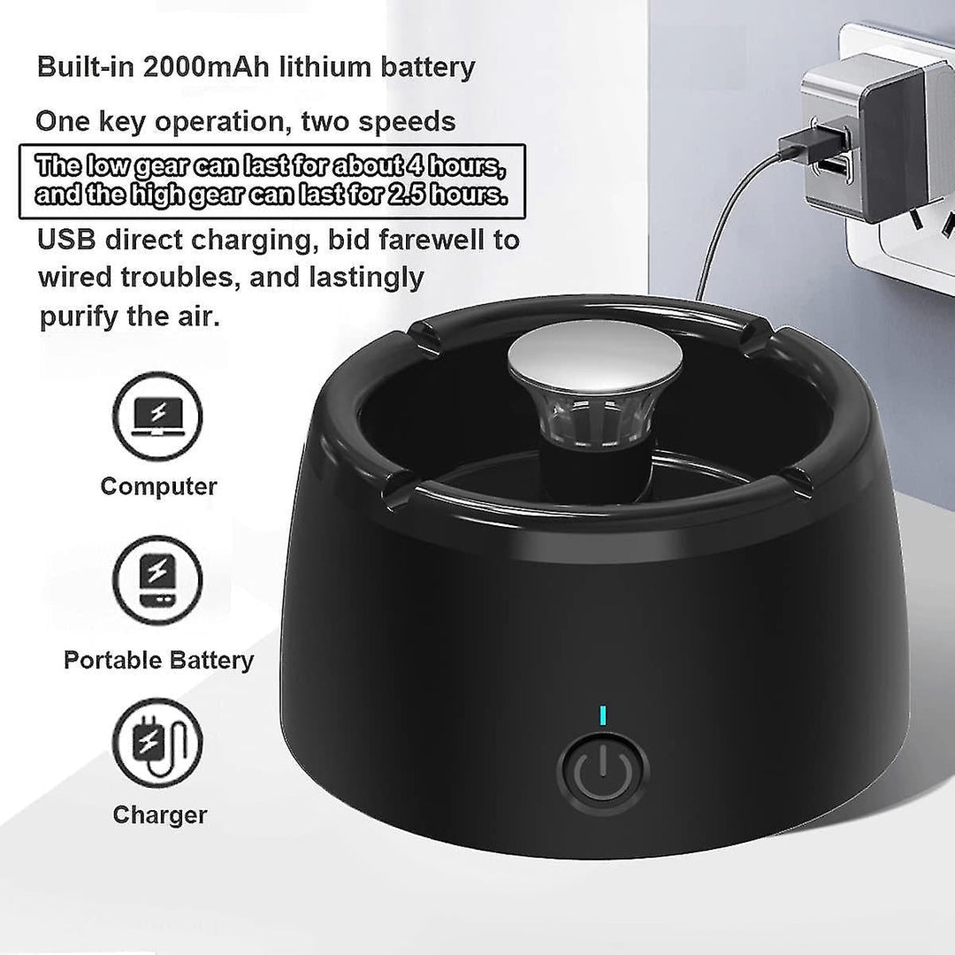 Bezwonny Popielniczka Bez Dymu - Przenośny Łapacz Dymu z Filtrami Zapachowymi