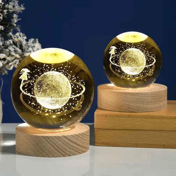Świecąca Kula Kryształowa Nocna Lampa