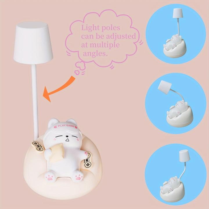 LumiKat Lampa - Urocza LED Lampa Nocna w Kształcie Kota