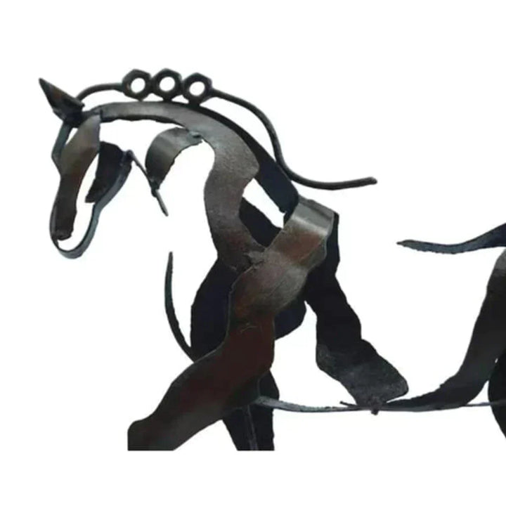 Rzeźba Konia - AdonisMetal - Rustykalna Elegancja - Ponadczasowy Element Dekoracyjny