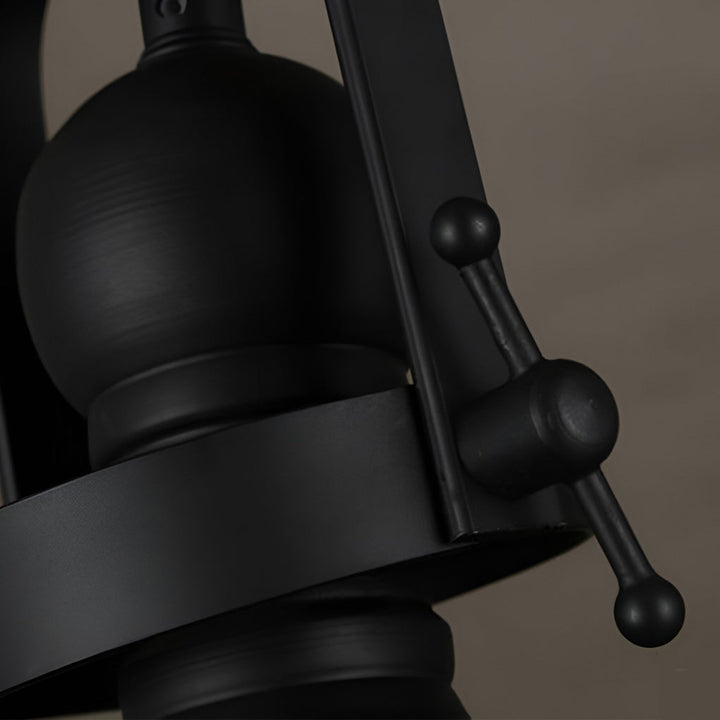 Antyczny szklany żyrandol retro industrialny lampa sufitowa
