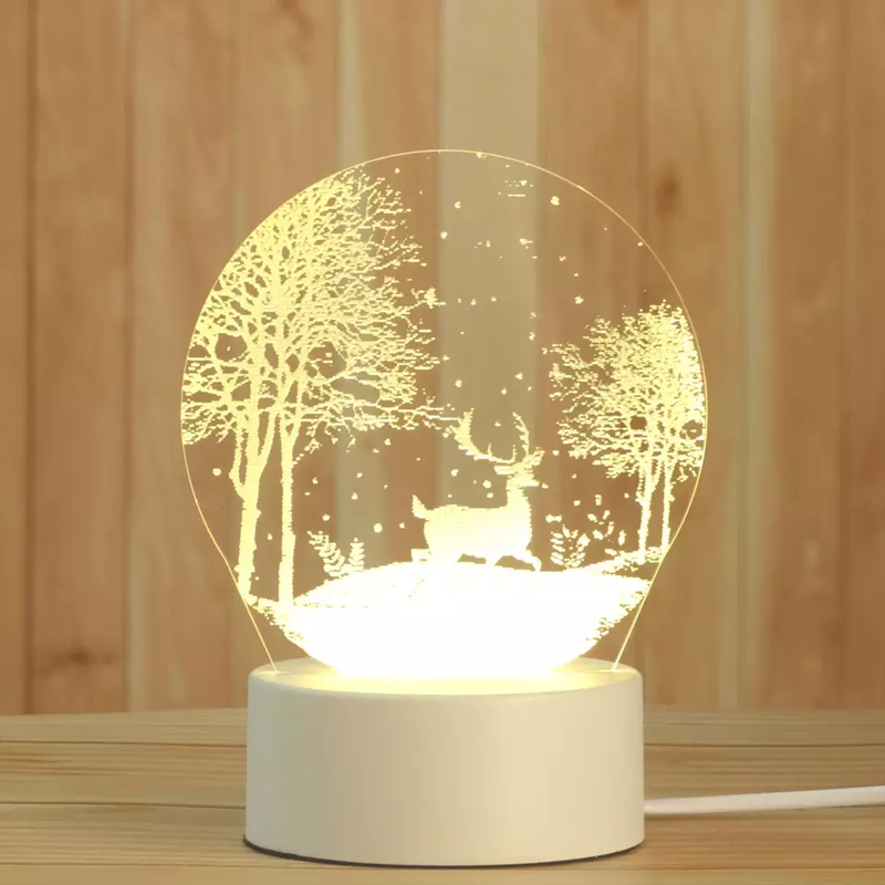 3D Nocna Lampa Usb